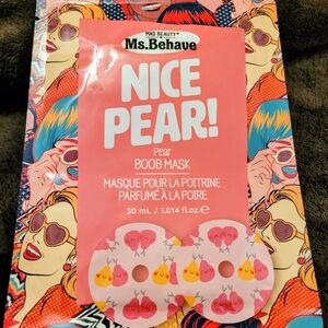 Ms. Behave Nice Pear! Pear Scented Pink Boob Mask